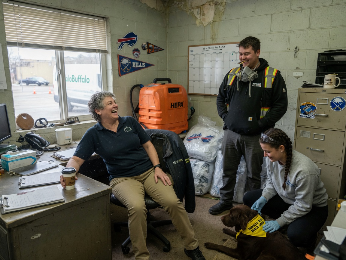 The Mold Remediation Buffalo team at work in Buffalo